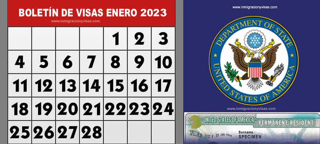 Boletín de visas Enero 2023 