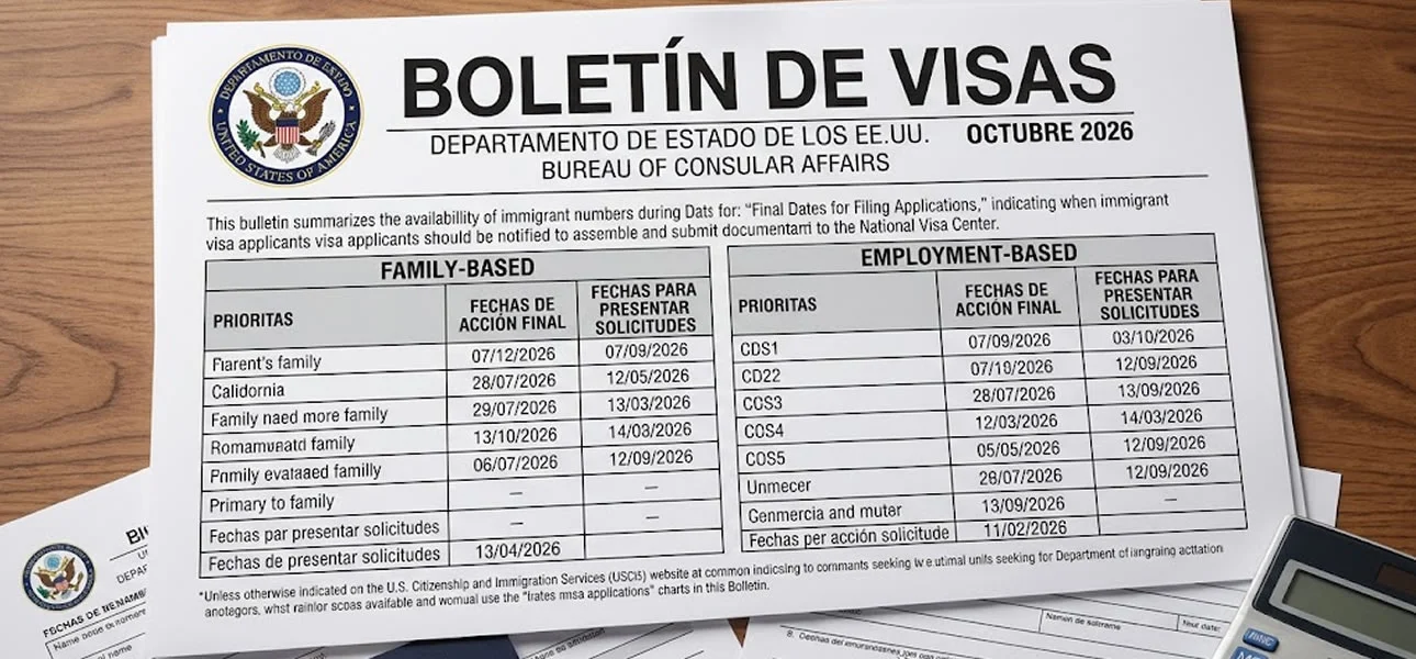 Boletín de Visas Octubre 2026 
